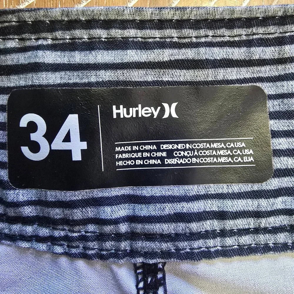 Hurley Phantom Mens 34 Board Shorts Charcoal Grey American Flag Stars Stripes
